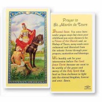 25pk - Saint Martin of Tours Laminated Holy Card  Pk 25