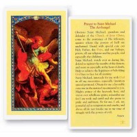 25pk - Prayer to Saint Michael Laminated Holy Card  Pk 25