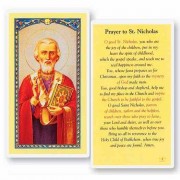 25pk - Saint Nicholas Laminated Holy Card  Pk 25