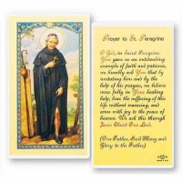 25pk - Saint Peregrine Laminated Holy Card  Pk 25