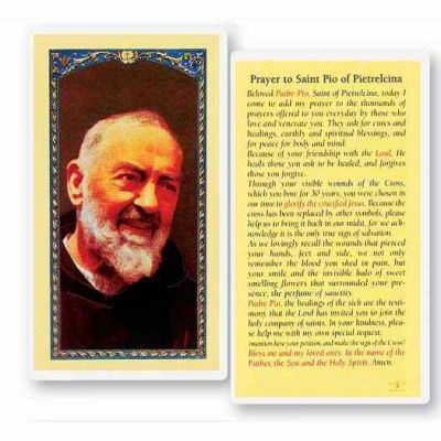 Prayer To Saint Pio Of Pietrelcina 2 x 4 inch Holy Card (50 Pack) - 846218016279 - E24-523