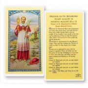 25pk - Saint Raymond Laminated Holy Card  Pk 25