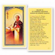 25pk - Prayer to Saint Thomas Aquinas Catholic Schools Laminated Holy Card  Pk 25