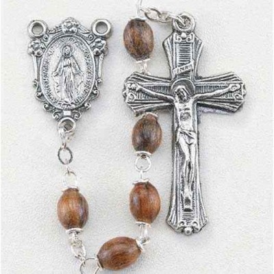 Premium Handcrafted Walnut Oval Beads Rosary - - 242BN Premium Handcrafted Walnut Oval Beads Rosary - - 242BN