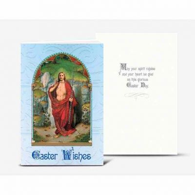 Resurrection Of Jesus Gold Embossed Italian Easter Card (20 Pack) - 846218074408 - EC-9100