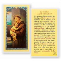 25pk - Rogativa A San Antonio Laminated Holy Card Pk 25