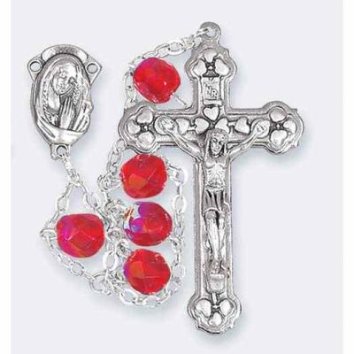 Ruby Aurora Borealis Ladder Rosary 17 inch - 846218020313 - 01192RB
