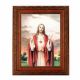 Sacred Heart Of Jesus 10x8 inch Print In Mahogany Finished Frame - 846218063969 - 161-105