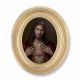 Sacred Heart Of Jesus Gold Stamped Print In Oval Gold Leaf Frame -2Pk -  - 451G-115