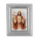 Sacred Heart Of Jesus Gold Stamped Print In Silver Frame - (Pack/2) -  - 450S-105