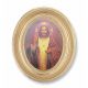 Sacred Heart Of Jesus Gold Stamped Print /Oval Gold Leaf Frame - 2 Pk -  - 451G-109