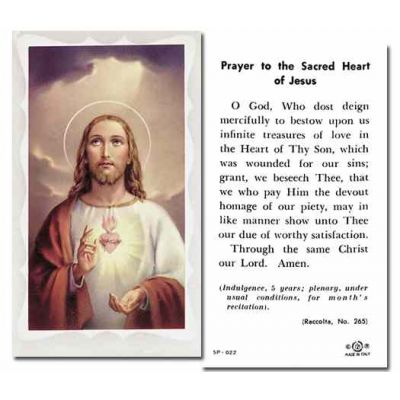 Sacred Heart Of Jesus Paper Holy Card -  - 5P-022