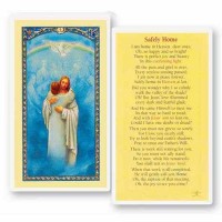 25pk - Safely Home Laminated Holy Card  Pk 25