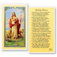 25pk - Safely Home with the Good Shepherd Laminated Holy Card  Pk 25
