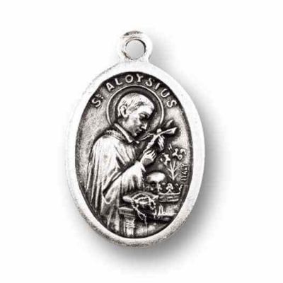 Saint Aloysius Silver Oxidized Medal (25 Pack) - 846218077218 - 1086-402
