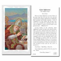 100pk - Saint Alphonsus 2 x 4 inch Prayer-Card - (Pack of 100)