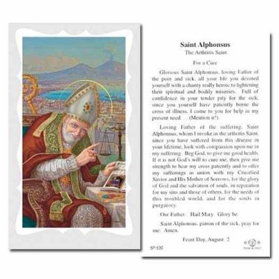 Saint Alphonsus 2 x 4 inch Holy Card - (Pack of 100) - 846218008755 - 5P-403