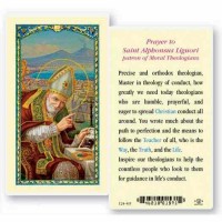 25pk - Saint Alphonsus with a Prayer Laminated Holy Card  Pk 25