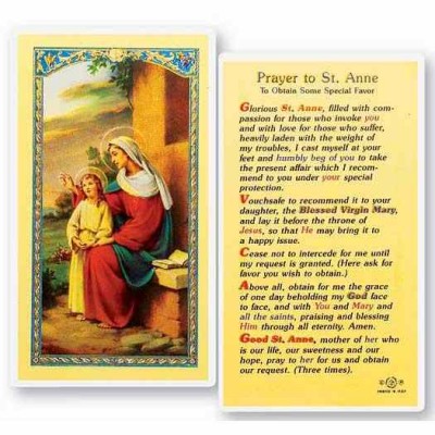 Saint Anne 2 x 4 inch Holy Cards (50 Pack) - 846218013490 - E24-612