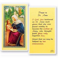25pk - Saint Anne Laminated Holy Card  Pk 25