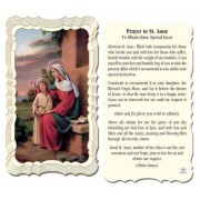 50pk - Saint Anne Prayer-Card w/Gold Edges 50 Pack