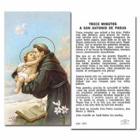 100pk - Saint Anthony 2x4 inch Prayer-Cards - (Pack of 100)