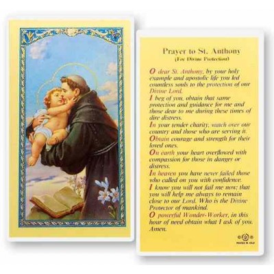 Saint Anthony-divine Protection Holy Card - (Pack Of 31) -  - E24-302