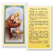 25pk - Saint Anthony Laminated Holy Card  Pk 25
