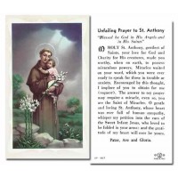 100pk - Saint Anthony Prayer-Card w/Gold Edges 100 Pack