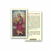 25pk - Saint Apollonia Laminated Holy Card  Pk 25