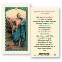 25pk - Saint Bartholomew Laminated Holy Card  Pk 25