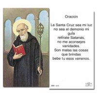 100pk - Saint Benedict 2 x 4 inch Prayer-Card - (Pack of 100)