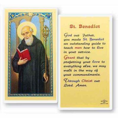 Saint Benedict 2 x 4 inch Holy Cards (50 Pack) - 846218015296 - E24-645