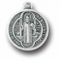 Saint Benedict Oxidized .875 inch Medal (24 Pack)