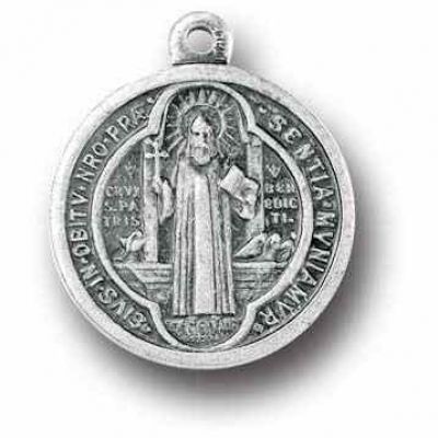 Saint Benedict Oxidized .875 inch Medal (24 Pack) - 846218090071 - 1078