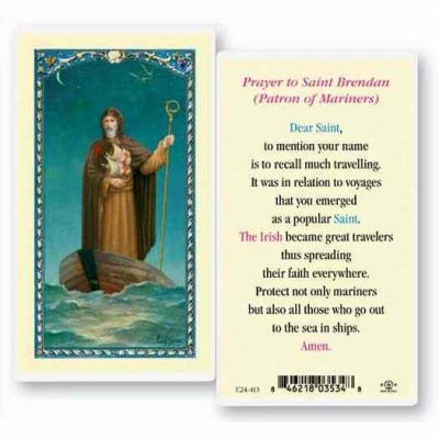 Saint Brendan 2 x 4 inch Holy Card (50 Pack) - 846218035348 - E24-413