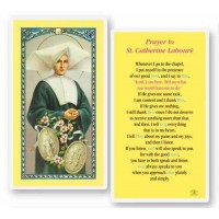 25pk - Saint Catherine Laboure Laminated Holy Card  Pk 25