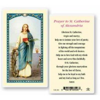 25pk - Saint Catherine of Alexandria Laminated Holy Card  Pk 25
