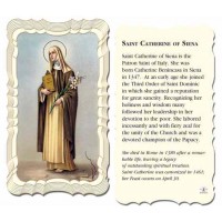 50pk - Saint Catherine Of Siena Prayer-Card - (Pack of 50)
