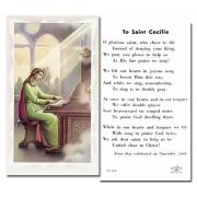 Saint Cecilia Holy Card (Pack of 100)