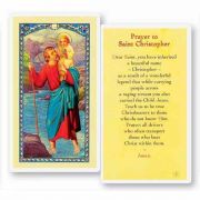Saint Christopher 2 x 4 inch Holy Card (50 Pack)
