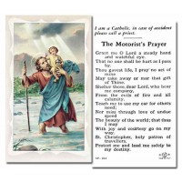 100pk - Saint Christopher Prayer-Card w/Gold Edges 100 Pack