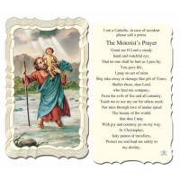 50pk - Saint Christopher Prayer-Card w/Gold Edges 50/Pack