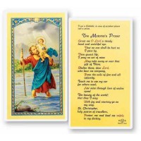 25pk - Saint Christopher Motorist Prayer Laminated Holy Card  Pk 25