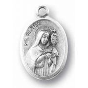 Saint Clare Oxidized Medal (Pack of 25)