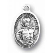Saint Dismas/saint Joseph Oxidized Medal (Pack of 25)
