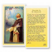 25pk - Prayer to Saint Dominic Laminated Holy Card  Pk 25