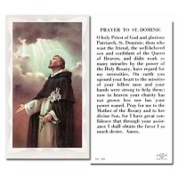 100pk - Saint Dominic Prayer-Card w/Gold Edges 100 Pack