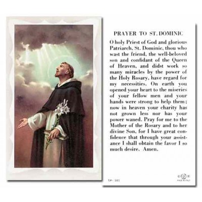 Saint Dominic Holy Card w/Gold Edges 100 Pack -  - 5P-101