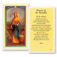 25pk - Prayer to Saint Dorothy Laminated Holy Card  Pk 25